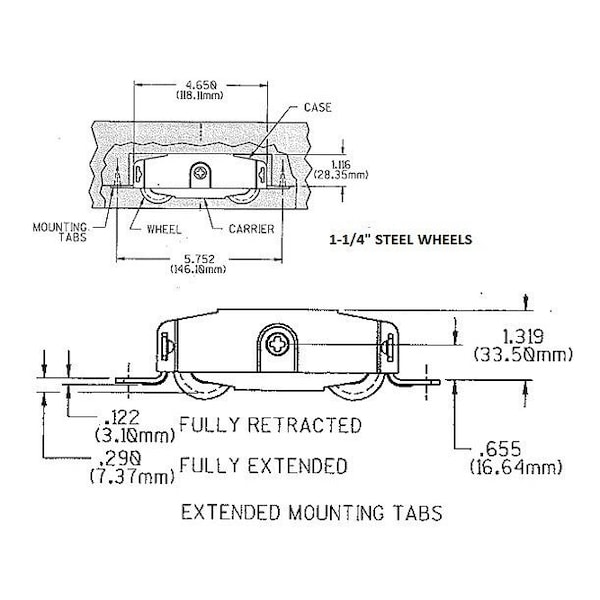 Strybuc Tandem Roller Assy 1-1/4 Steel 9-355 - main